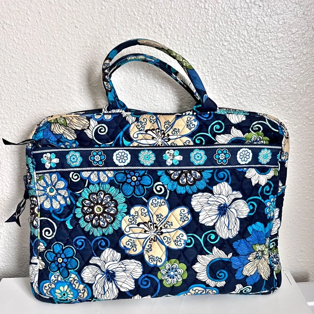 Vera Bradley Mod Floral Blue Lap Top Tablet Case 15